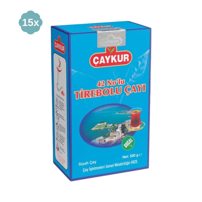 Çaykur 42 No’lu Tirebolu 500 gr Siyah Çay 15'li | Yoğun Aroma & Taze Dem
