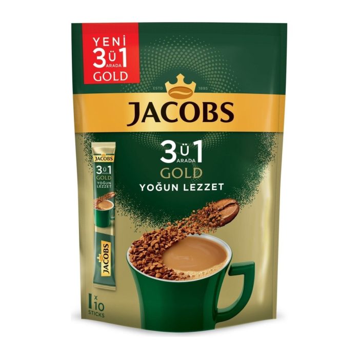 Jacobs Gold 3'ü 1 Arada Yoğun Lezzet 10x18 gr