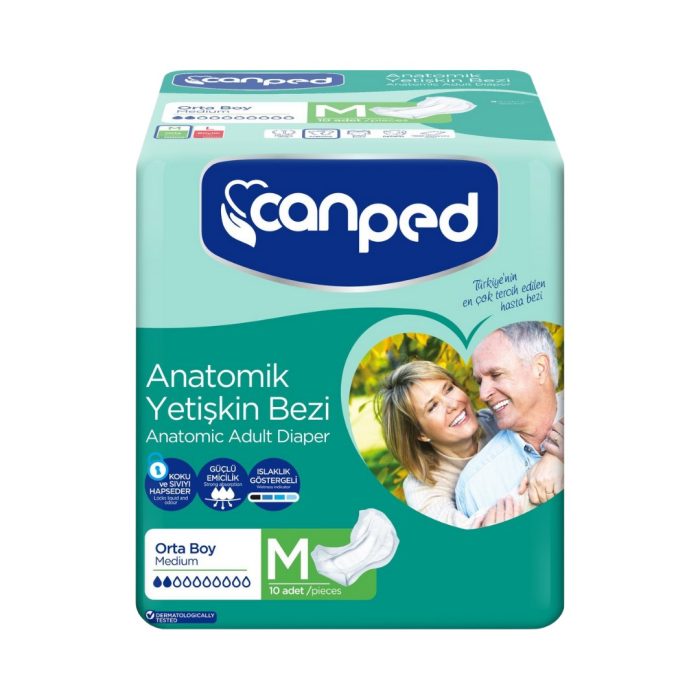 Canped Anatomik Orta Boy M 10'lu Hasta Bezi
